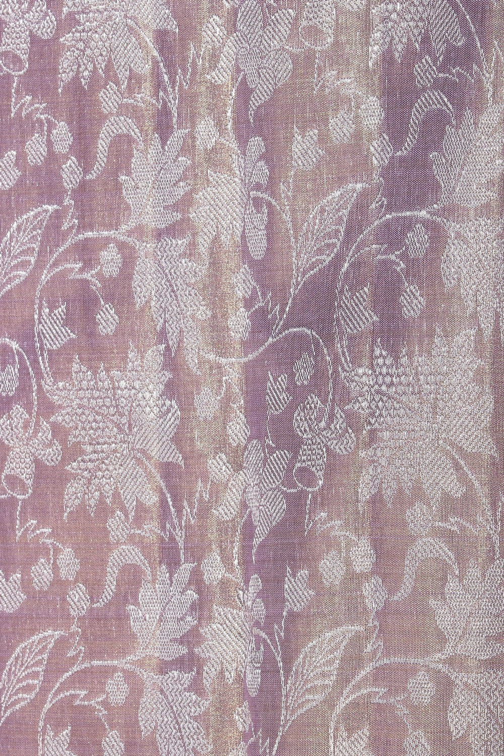 Image of Kanchipuram Silk Tissue Brocade Purple Saree