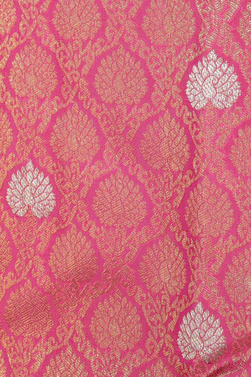 Image of Arani Silk Brocade Pink Saree