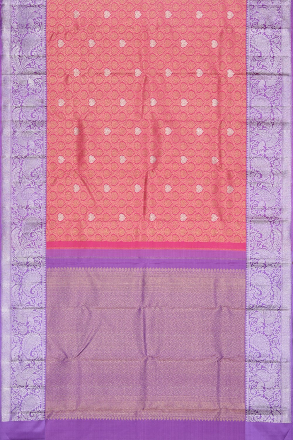 Collection of Arani Silk Brocade Pink Saree in a gallery layout