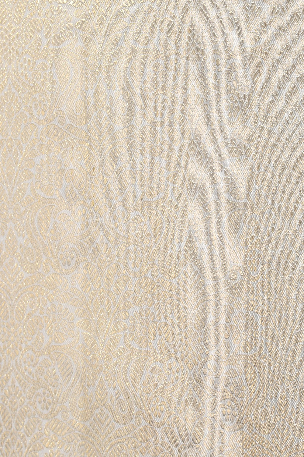 Image of Arani Silk Brocade Off-White Saree