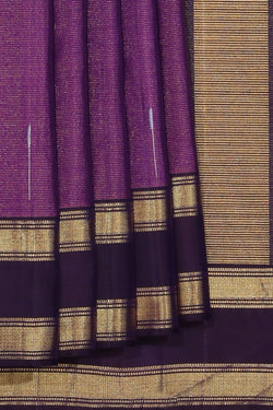 Collection of Arani Silk Orchid-Purple Saree in a gallery layout