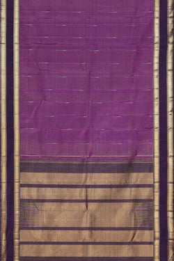 Collection of Arani Silk Orchid-Purple Saree in a gallery layout