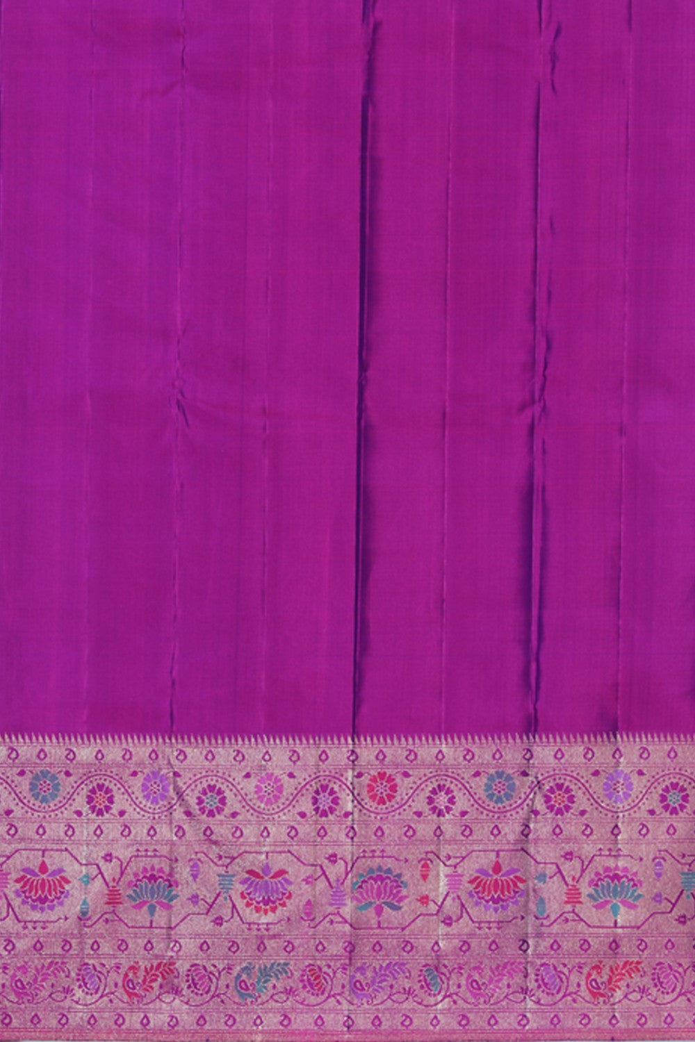 Collection of Arani Silk Brocade Purple Saree in a gallery layout