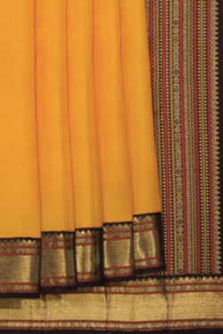 Collection of Arani Silk Yellow Saree in a gallery layout