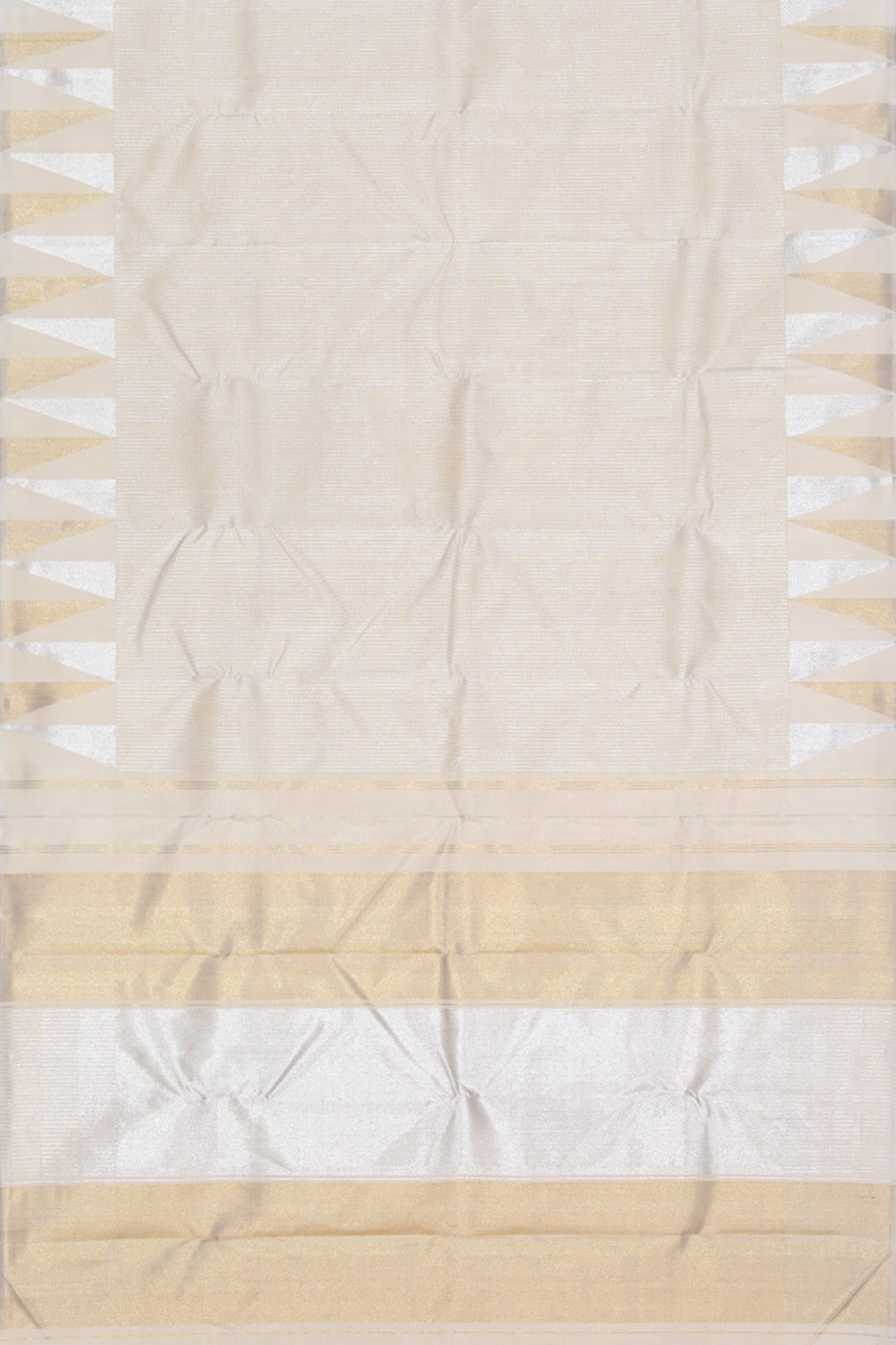 Collection of Arani Silk Off-White Saree in a gallery layout