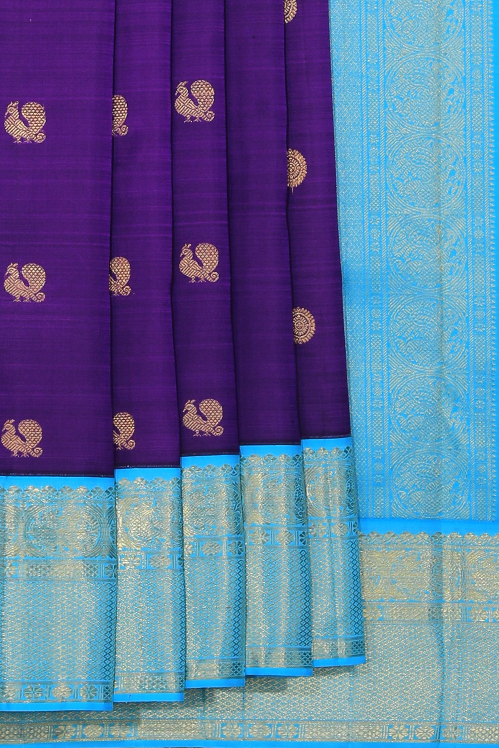 Kanchipuram Silk Violet Saree