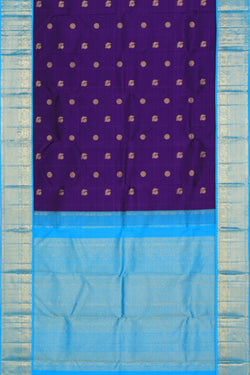 Image of Kanchipuram Silk Violet Saree