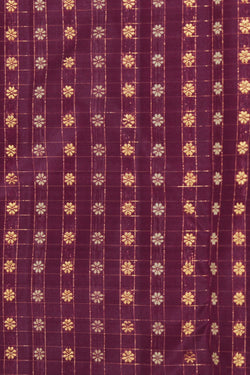 Collection of Kanchipuram Silk Plum Violet Saree in a gallery layout