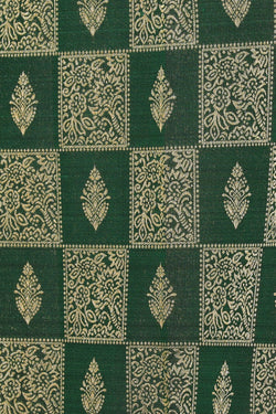 Collection of Kanchipuram Silk Bottle Green Saree in a gallery layout