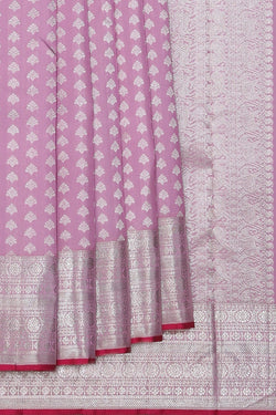 Image of Kanjivaram Silk Brocade Pink Saree