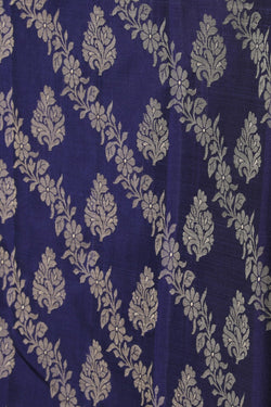 Collection of Kanchipuram Silk Navy Blue Saree in a gallery layout