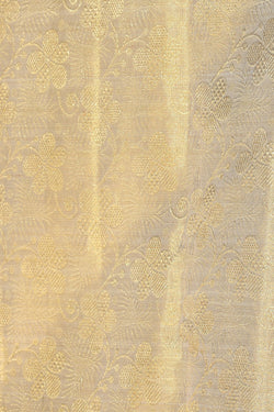 Collection of Kanchipuram Silk Tissue Brocade Gold Saree in a gallery layout