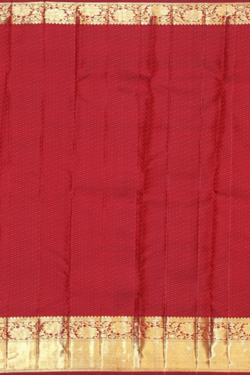 Image of Kanjivaram Silk Brocade Maroon Saree