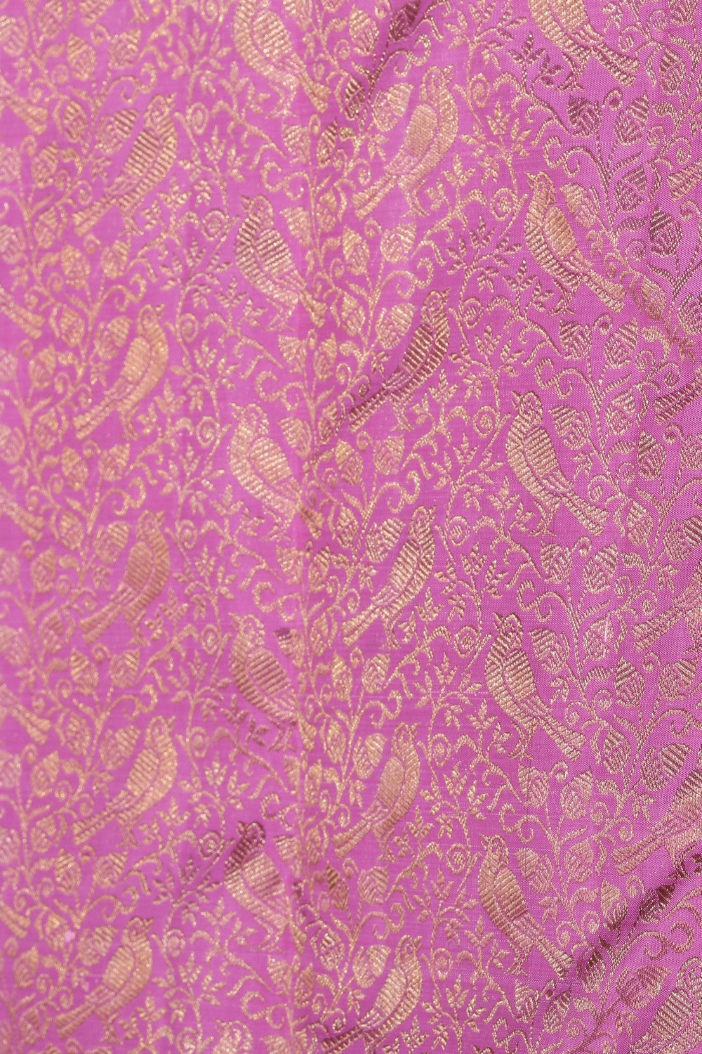 Image of Kanjivaram Silk Brocade Pink Saree