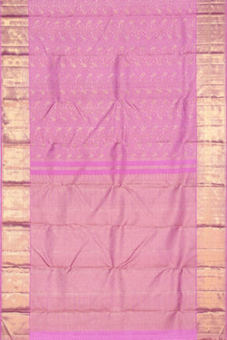 Collection of Kanjivaram Silk Brocade Pink Saree in a gallery layout