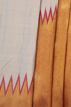 Collection of Arani Silk Off-White Saree in a gallery layout