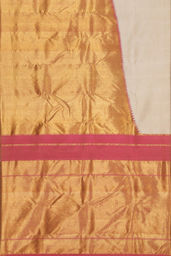 Collection of Arani Silk Off-White Saree in a gallery layout