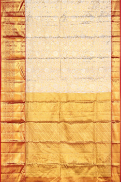 Collection of Kanchipattu Tissue Brocade Gold Saree in a gallery layout