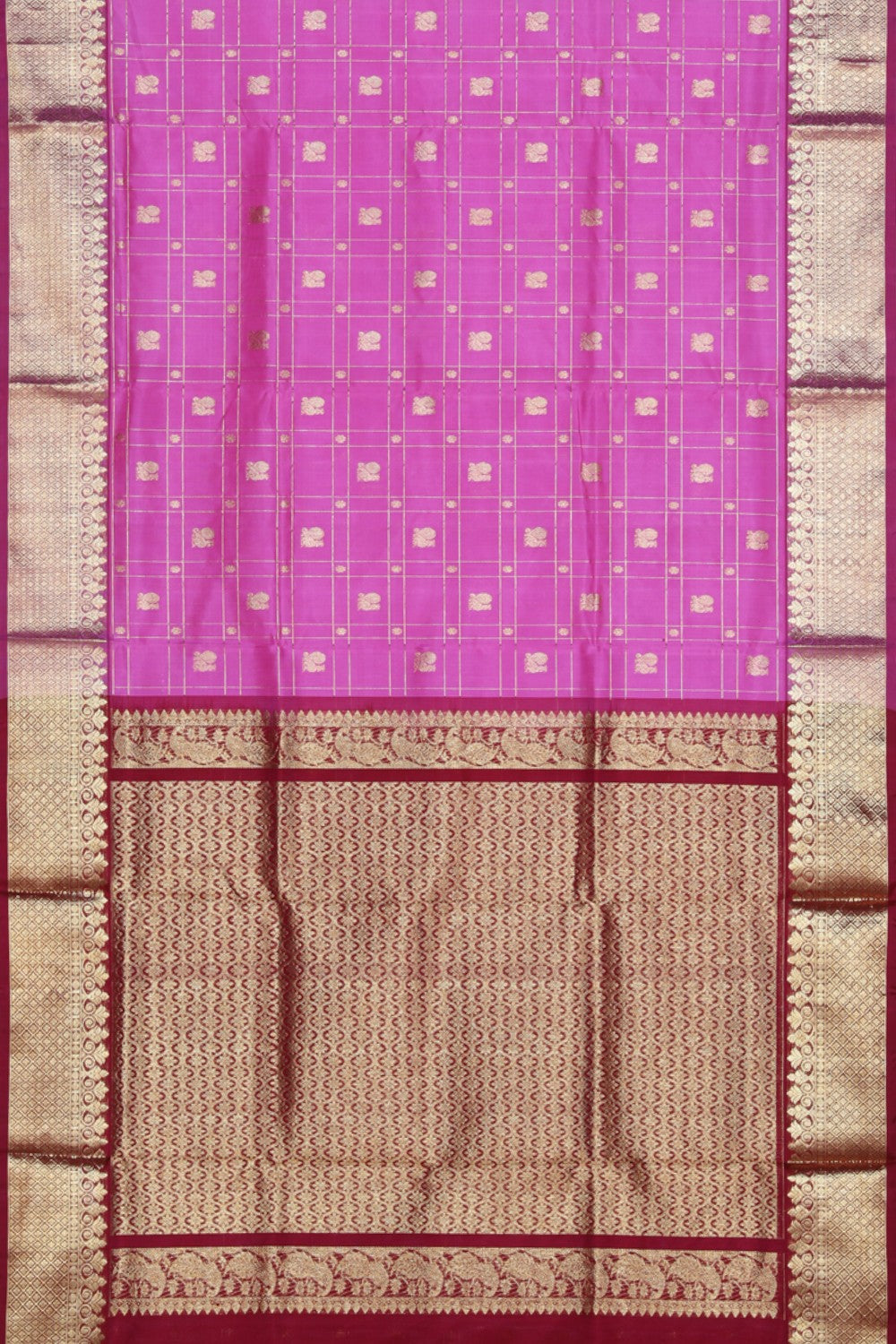 Venkatagiri Silk Pink Saree