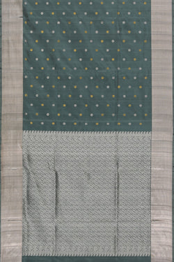 Collection of Venkatagiri Silk Military Green Saree in a gallery layout