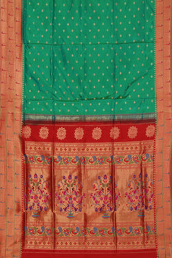 Image of Paithani Silk Green Saree