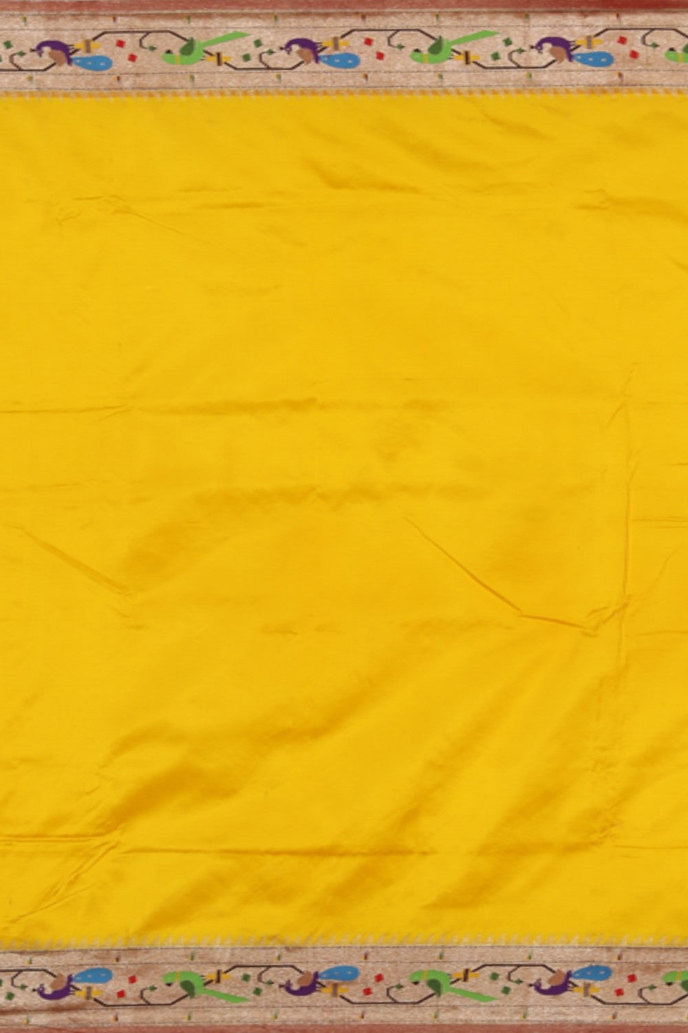 Collection of Paithani Silk Yellow Saree in a gallery layout