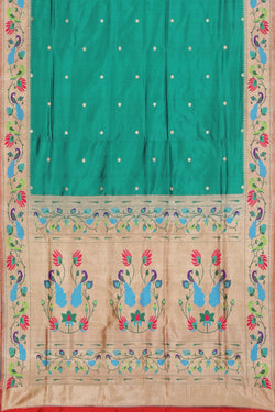 Image of Paithani Silk Teal Green Saree