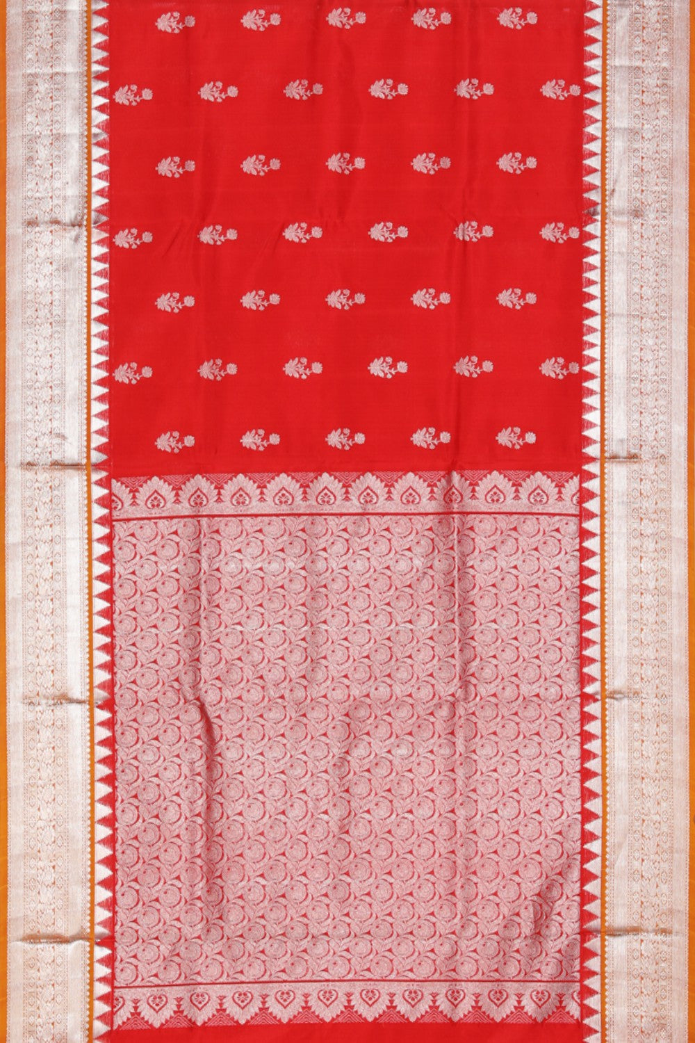 Collection of Venkatagiri Silk Red Saree in a gallery layout