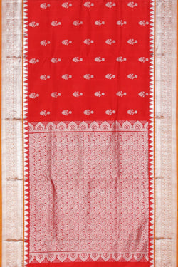 Collection of Venkatagiri Silk Red Saree in a gallery layout