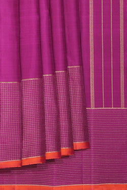 Collection of Kanjivaram Silk Violet Saree in a gallery layout