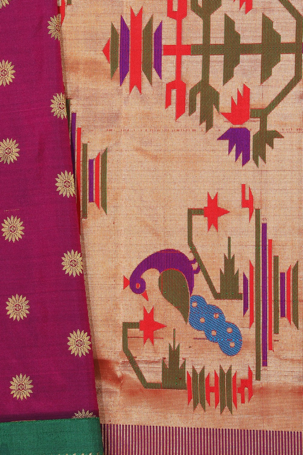 Collection of Paithani A Beautiful Orchid Violet Saree in a gallery layout