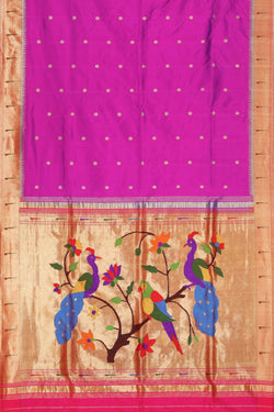 Collection of Paithani A Beautiful Orchid-Purple Saree in a gallery layout