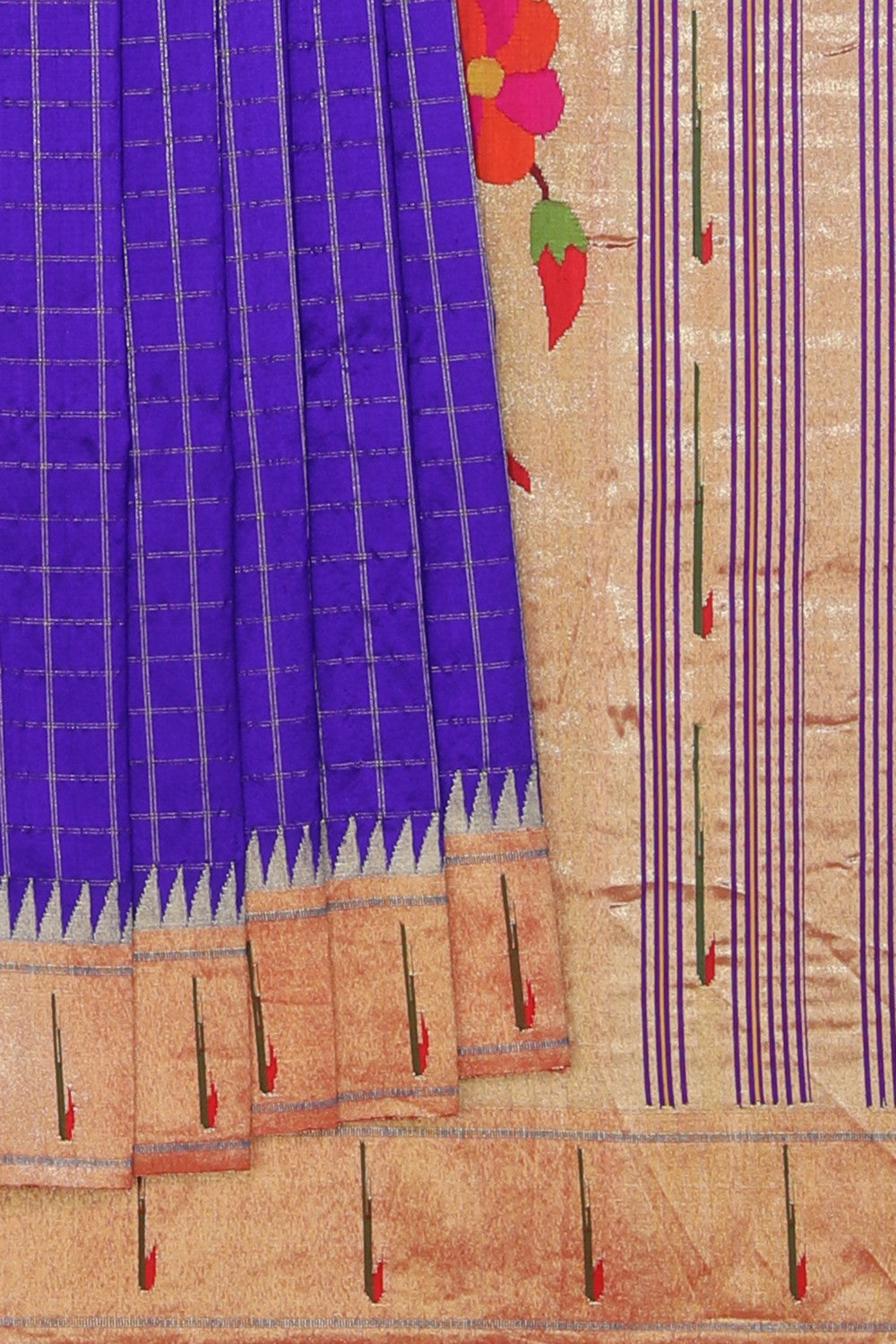 Collection of Paithani A Beautiful Purple Saree in a gallery layout