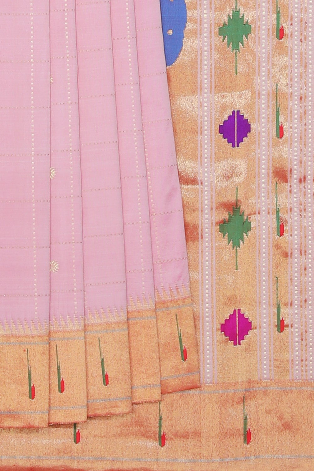 Collection of Paithani A Beautiful Pink Saree in a gallery layout