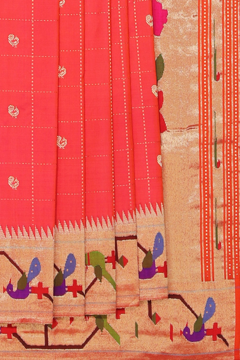 Collection of Paithani A Beautiful Pink Saree in a gallery layout