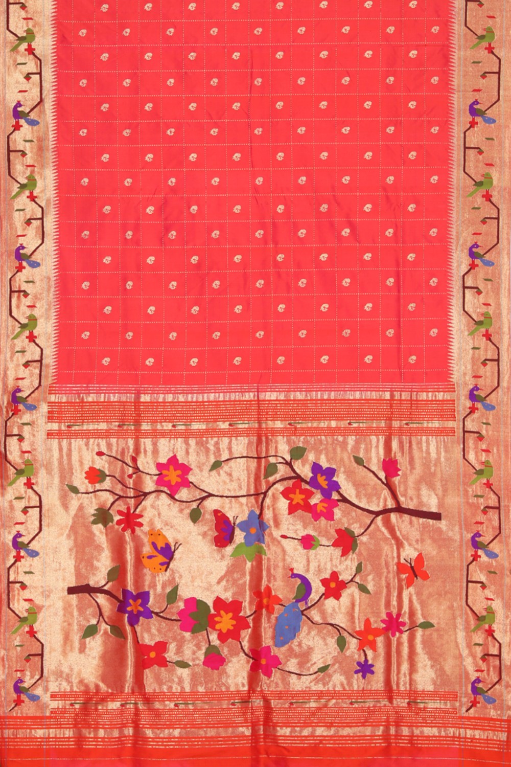 Collection of Paithani A Beautiful Pink Saree in a gallery layout