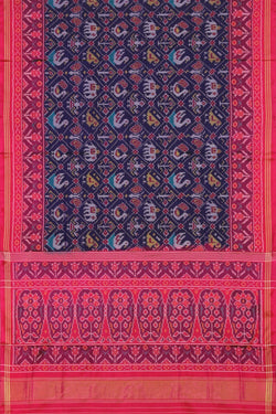 Collection of Rajkot Patola Silk Purple Saree in a gallery layout