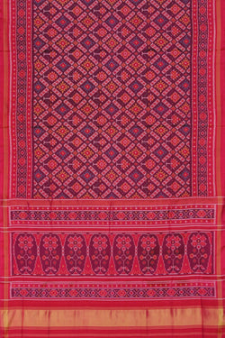 Collection of Rajkot Patola Silk Plum Pink Saree in a gallery layout