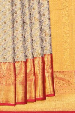 Collection of Kanchipattu Brocade Gold Saree in a gallery layout