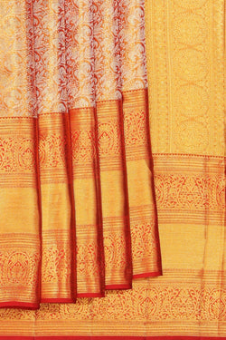 Collection of Kanchipattu Brocade Red Saree in a gallery layout