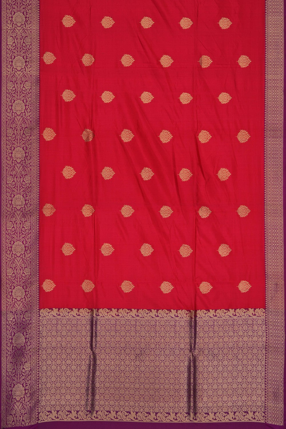 Image of Banarasi Silk Fuchsia-Pink Saree