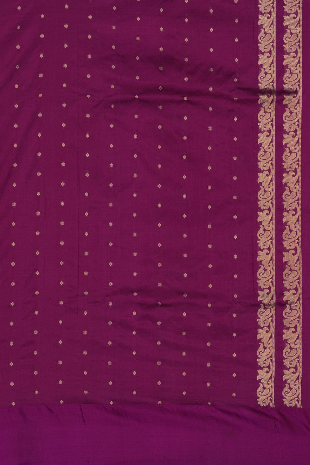 Image of Banarasi Silk Fuchsia-Pink Saree