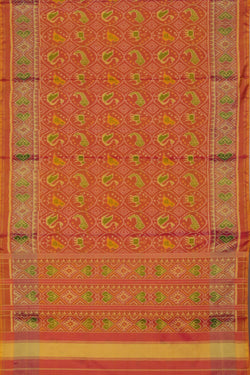 Collection of Rajkot Patola Silk Pink Saree in a gallery layout