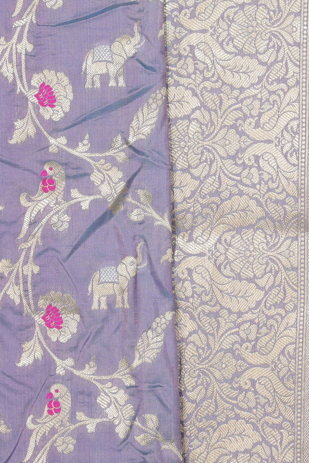 Banarasi Katan Silk Purple Saree