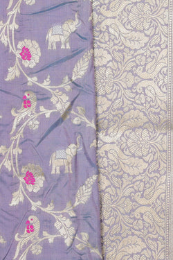 Image of Banarasi Katan Silk Purple Saree