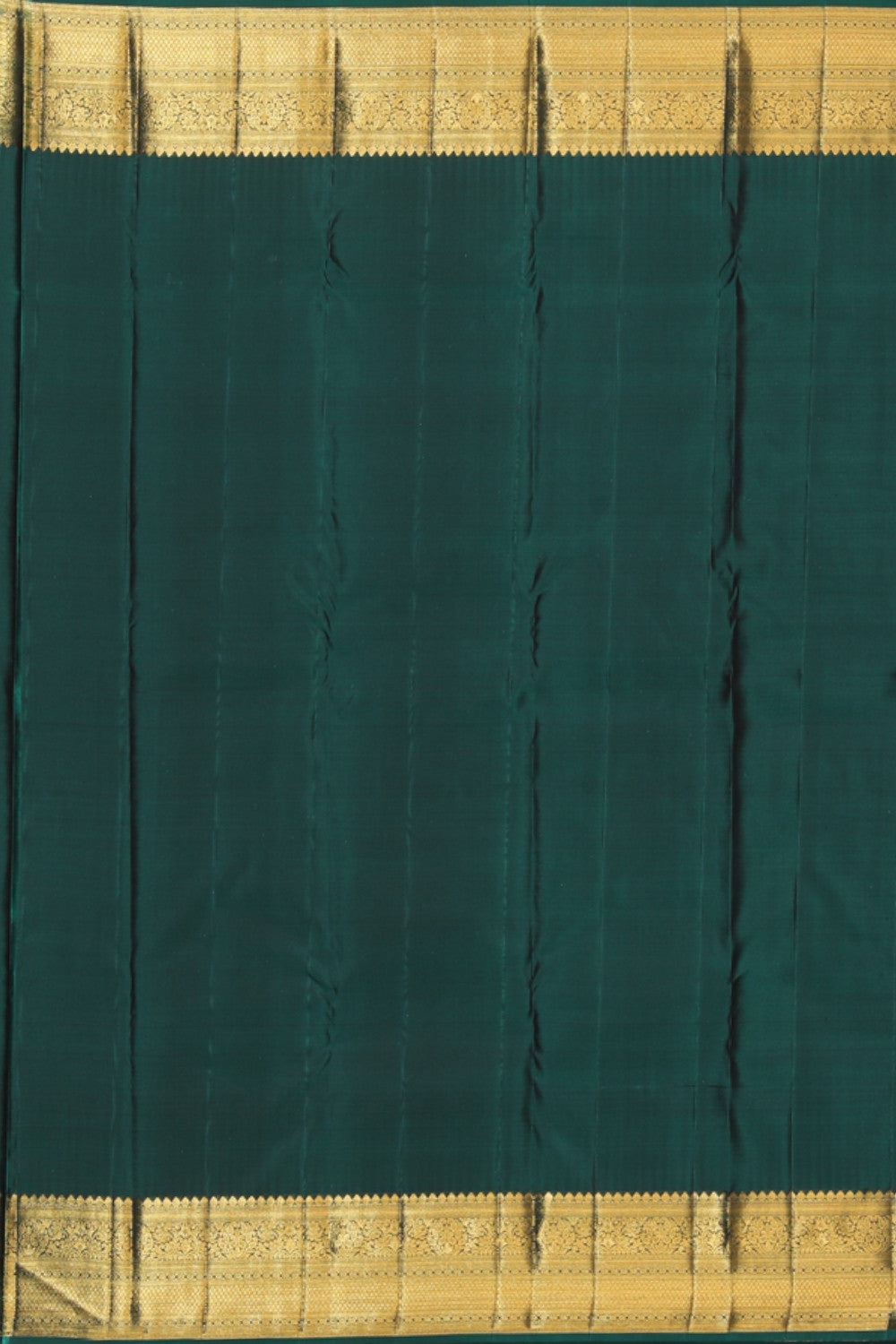 Collection of Kanchi Silk Brocade Leaf-Green Saree in a gallery layout