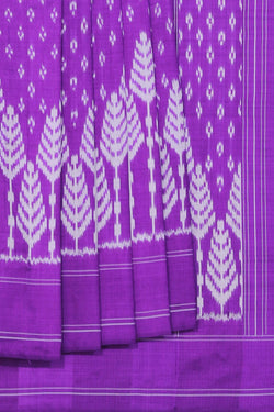 Collection of Pochampally Ikat Silk Purple Saree in a gallery layout