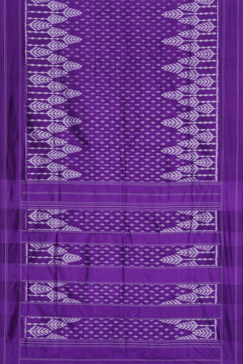 Collection of Pochampally Ikat Silk Purple Saree in a gallery layout