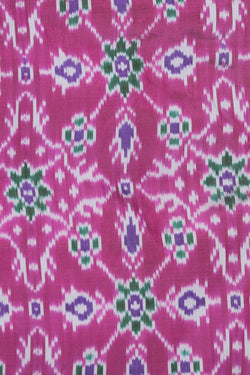 Image of Pochampally Ikat Silk Pink Saree