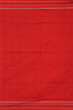 Collection of Pochampally Ikat Silk Red Saree in a gallery layout